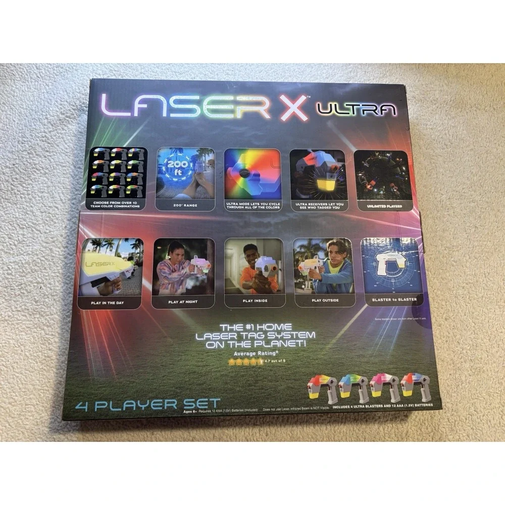 Laser X Ultra 4 Player Laser Tag Set 200 Range Sam's Club Exclusive Tested Works